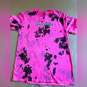 Odd Future X Santa Cruz T-Shirt Pink Cow Tie Dye Dripping Doughnut Skate sz M